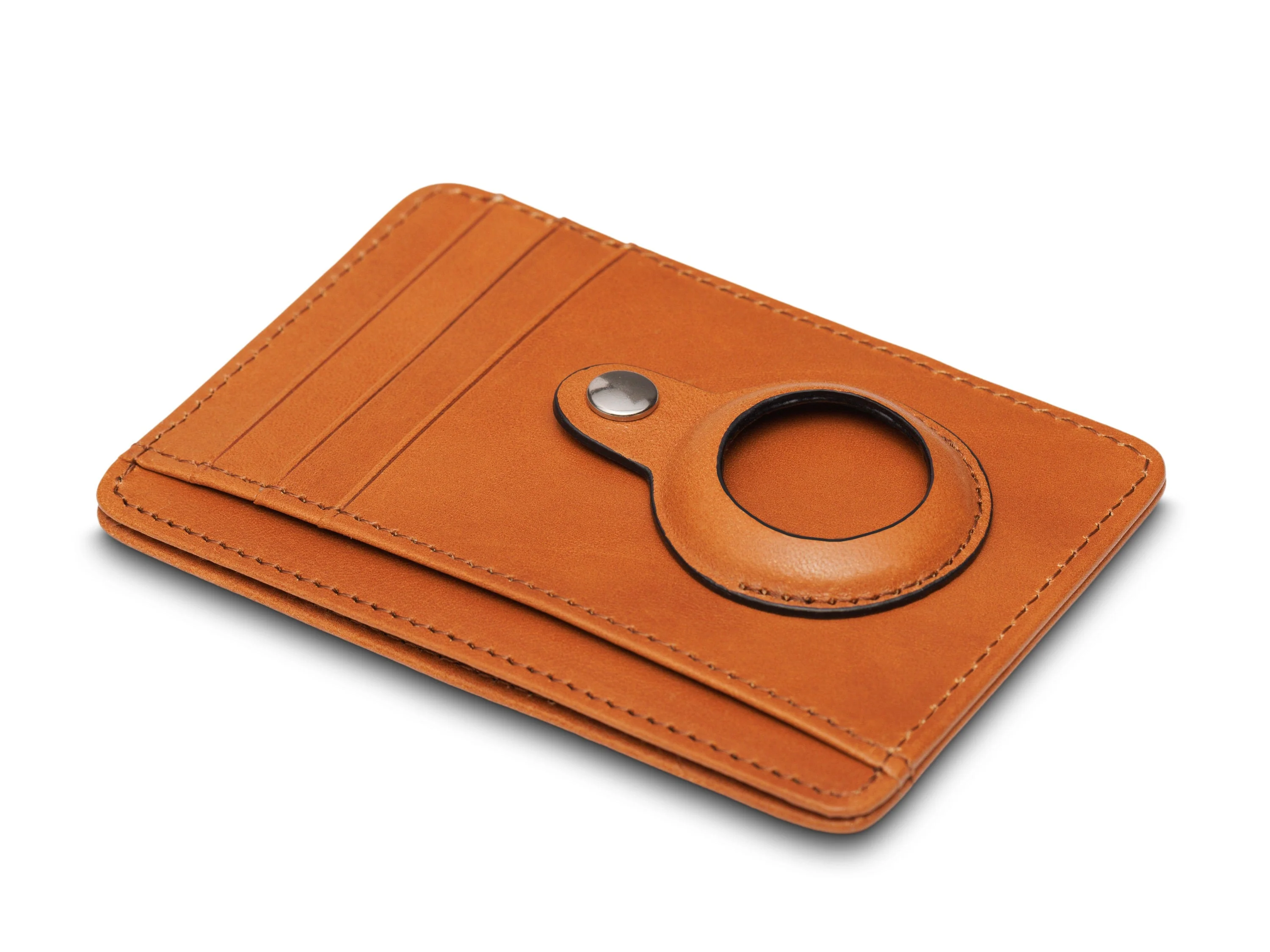 Old Leather AirTag 7 Pocket I.D. Card Case - Image 5