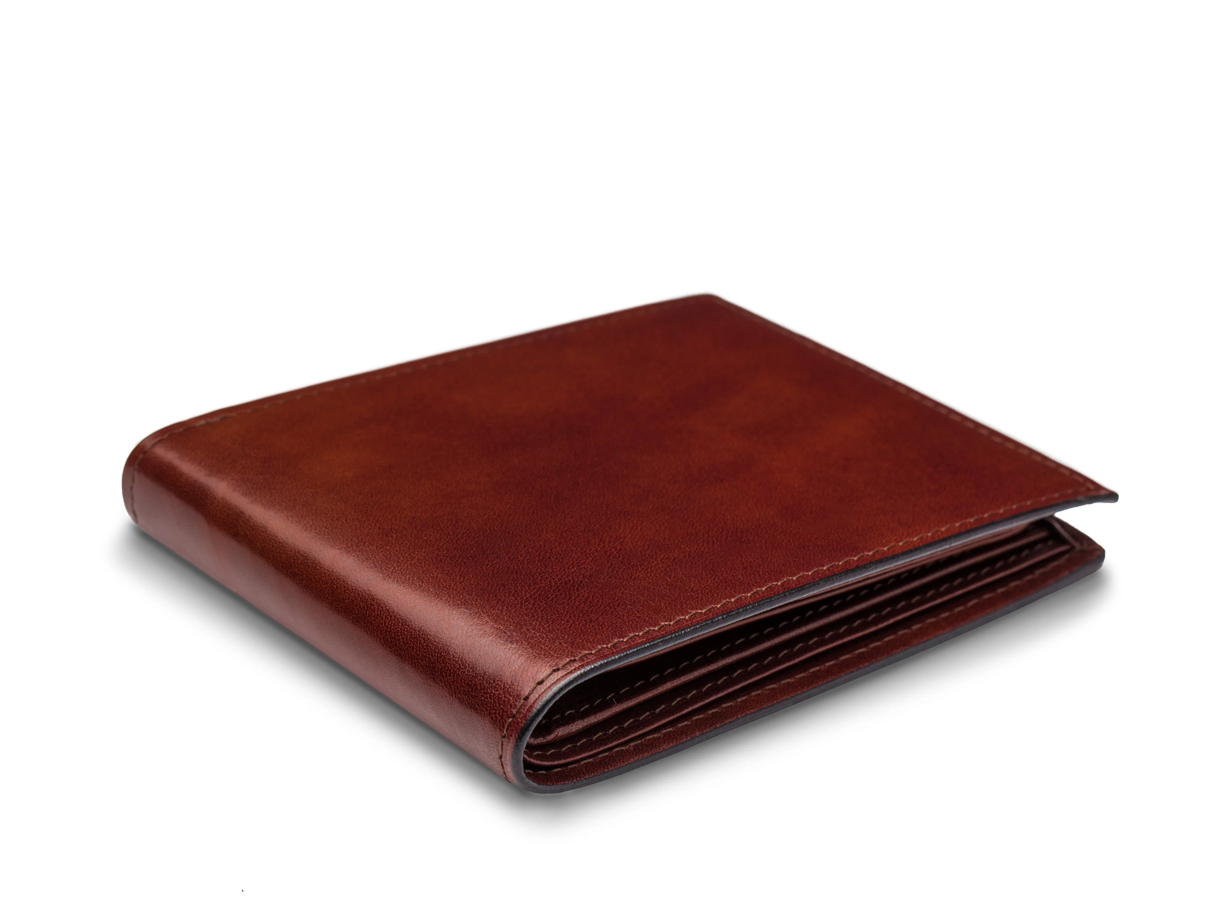 Old Leather Bifold With Card / I.D. Flap - Image 19