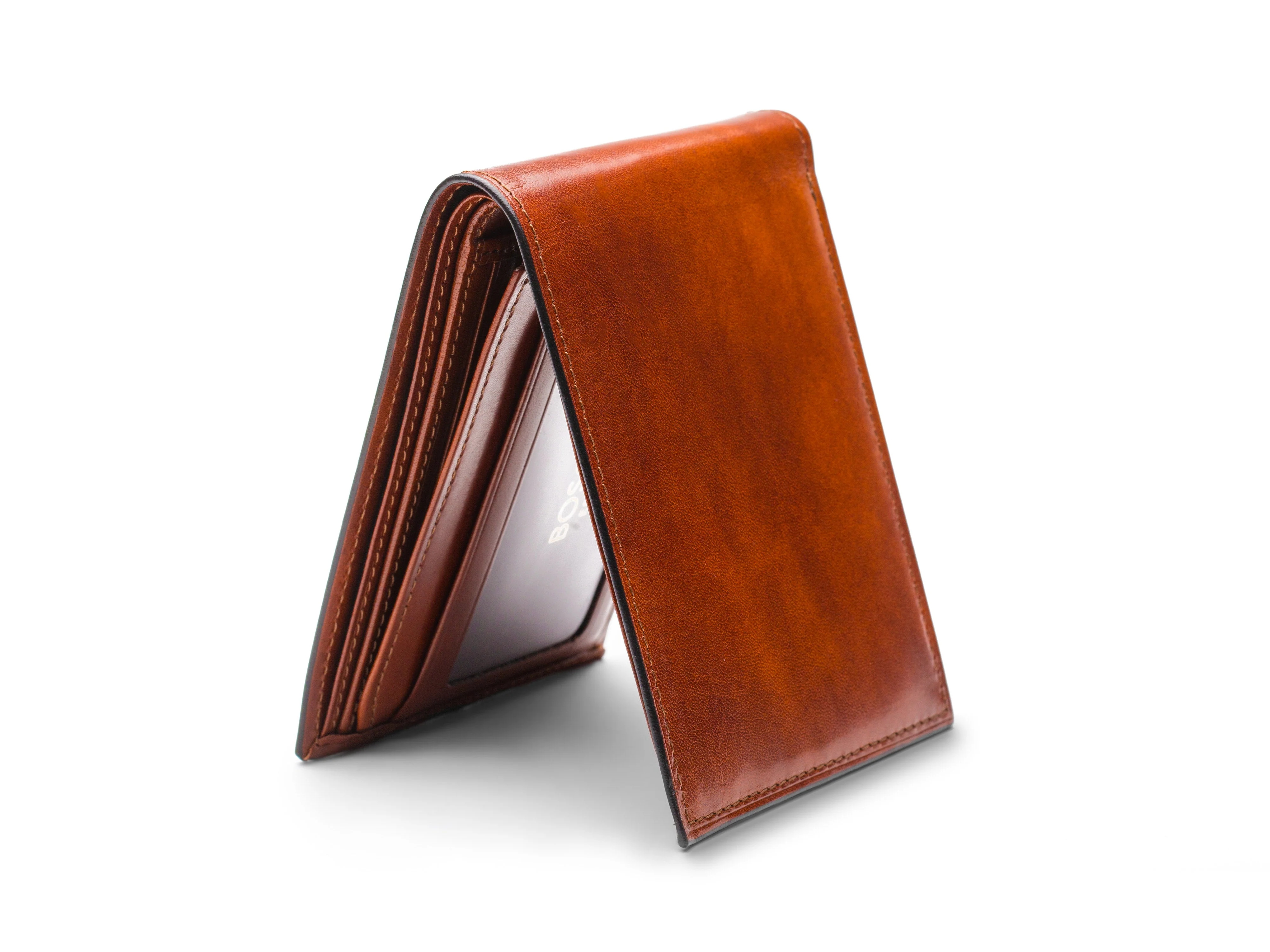 Old Leather Bifold With Card / I.D. Flap - Image 3
