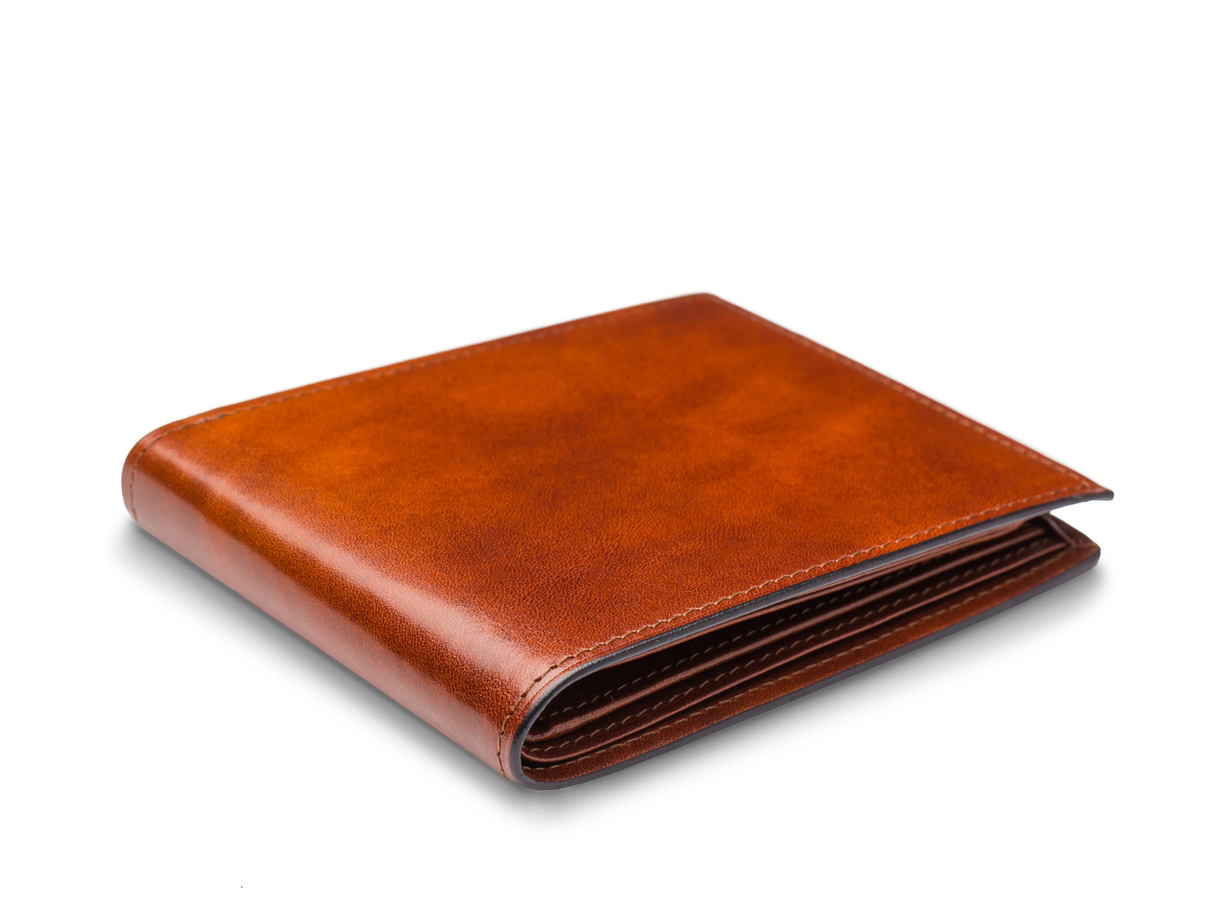 Old Leather Bifold With Card / I.D. Flap - Image 4