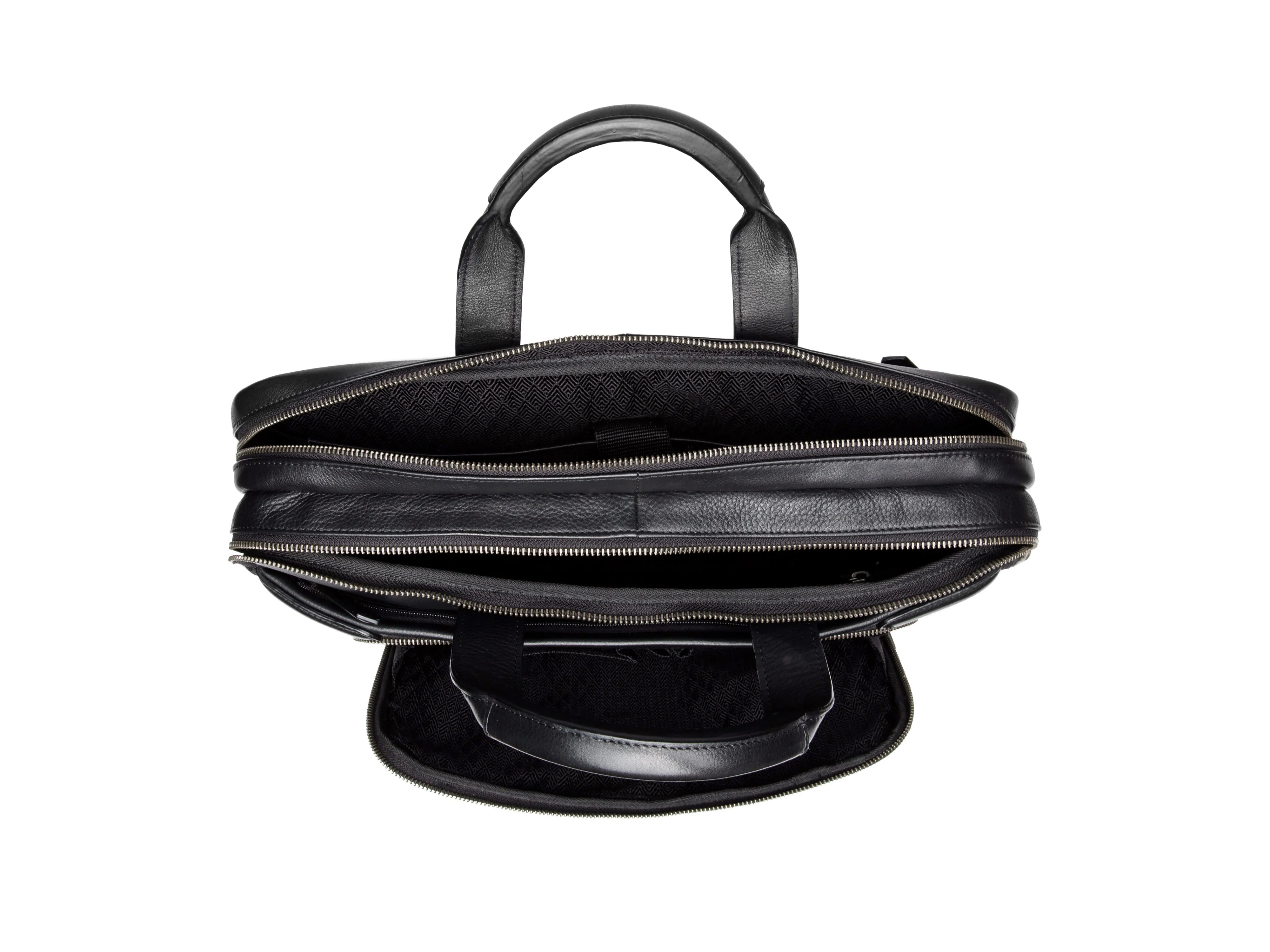 Nappa Soft Double Zip Brief Bag - Image 10