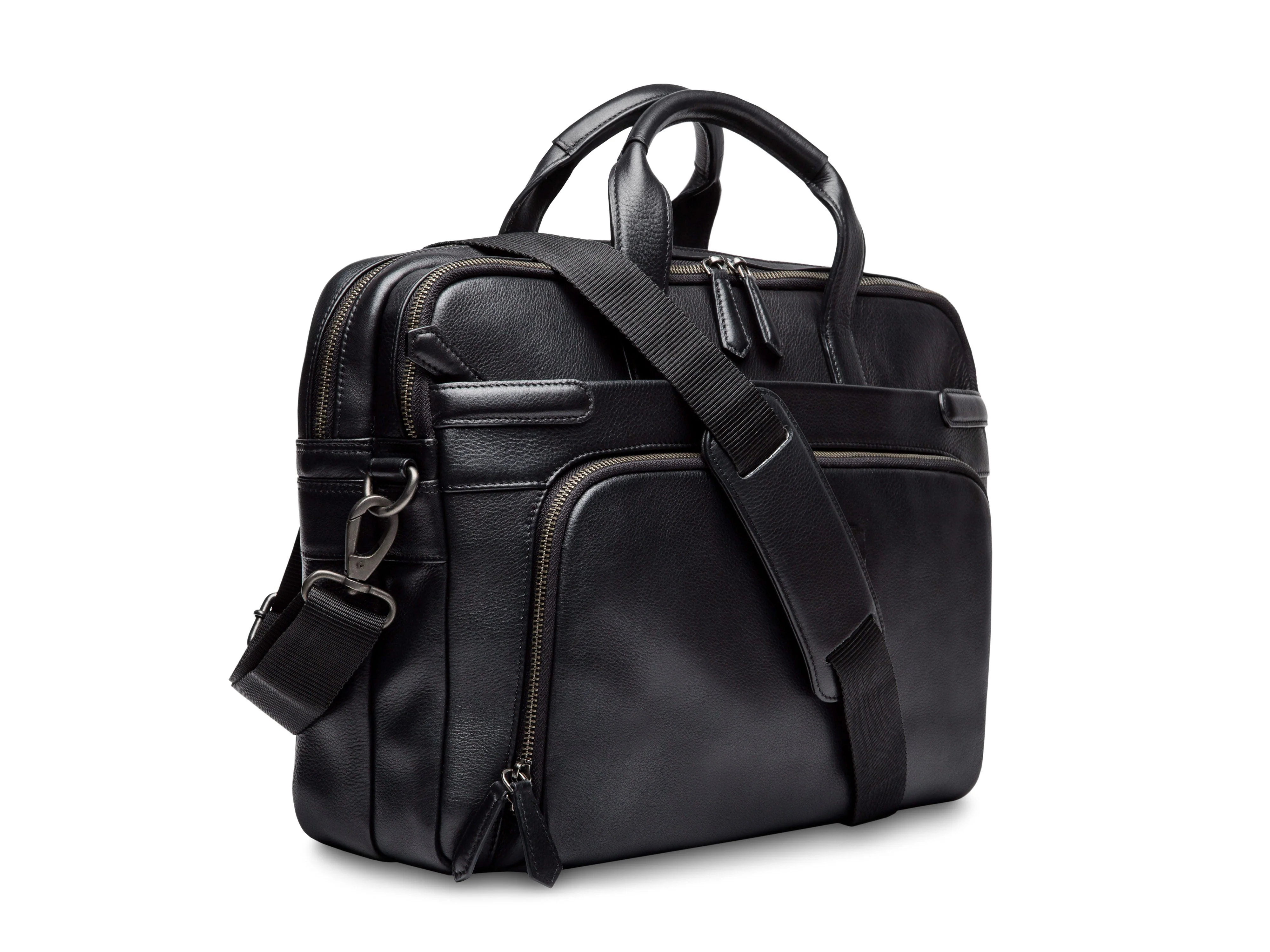 Nappa Soft Double Zip Brief Bag - Image 5