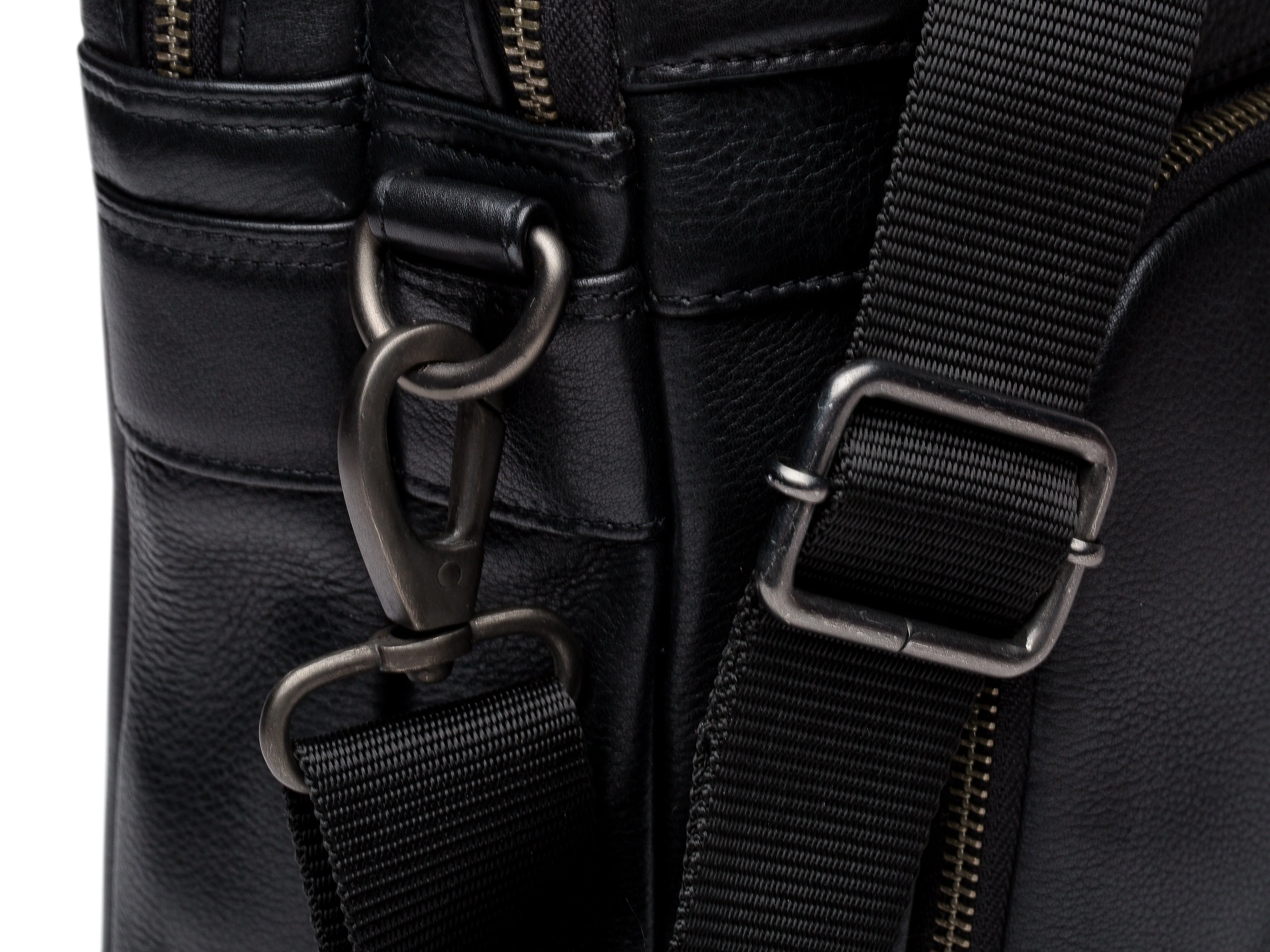 Nappa Soft Double Zip Brief Bag - Image 7