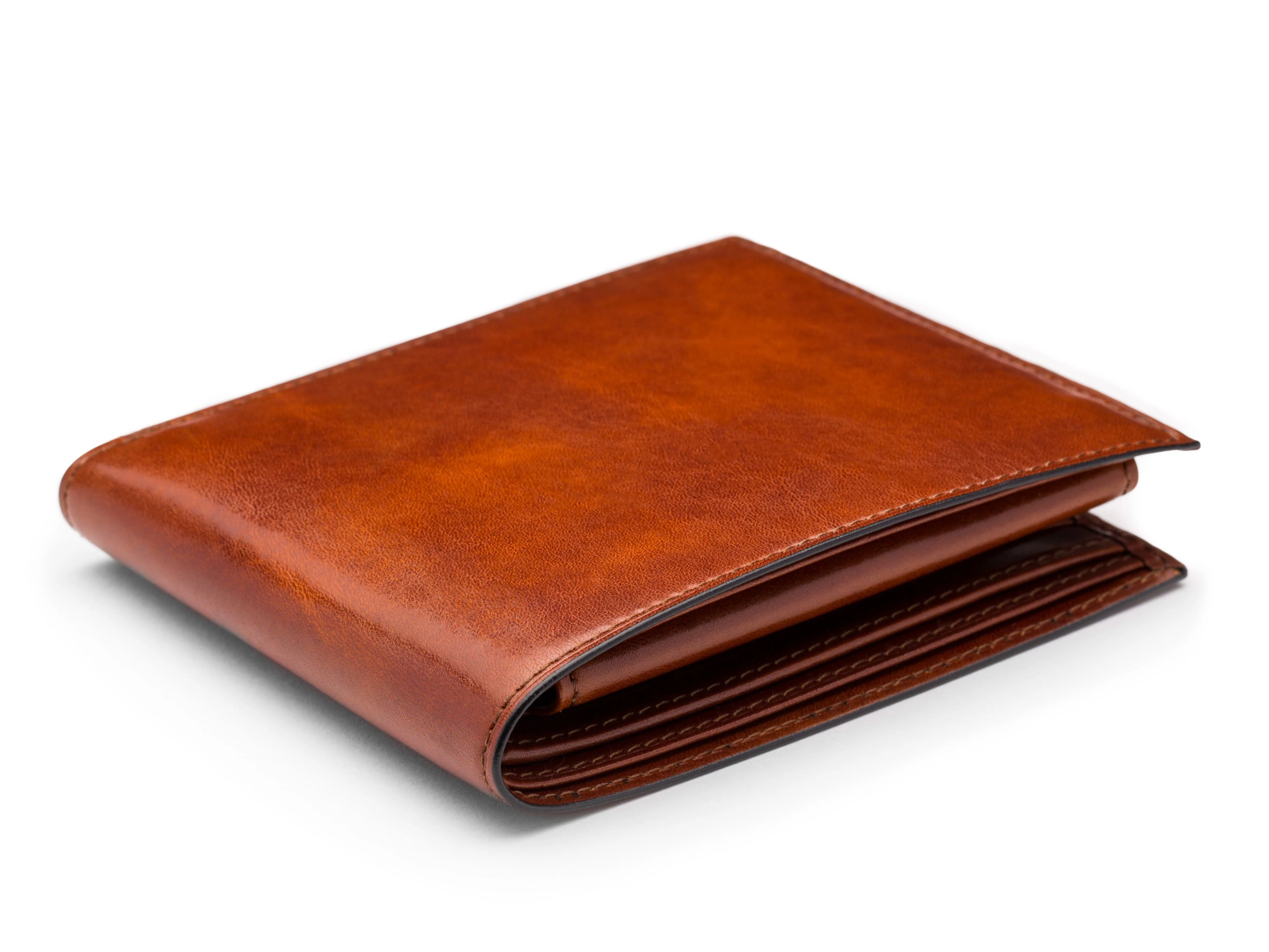 Old Leather Euro Credit Wallet w/ ID Passcase - Image 3