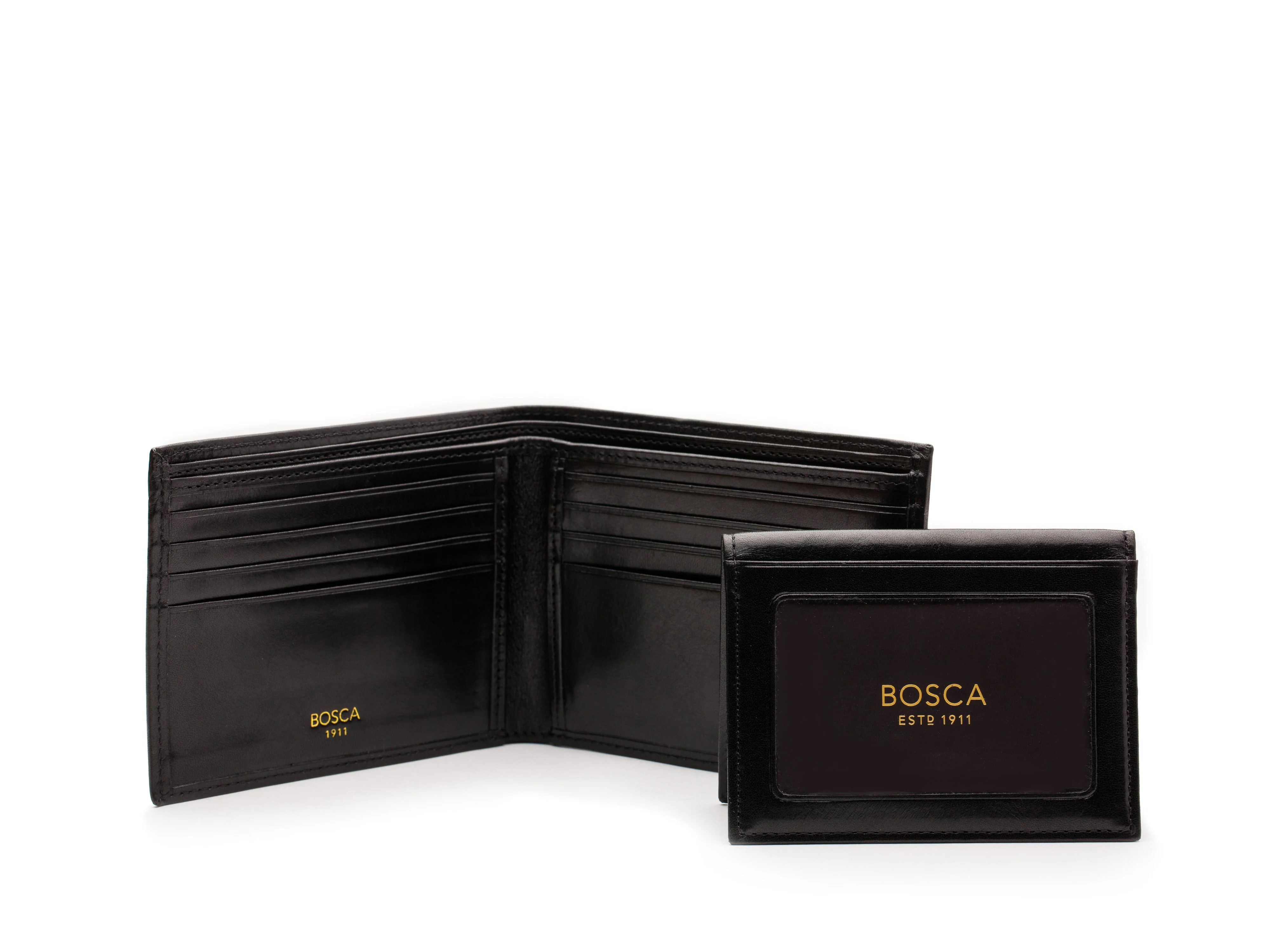 Old Leather Euro Credit Wallet w/ ID Passcase - Image 36