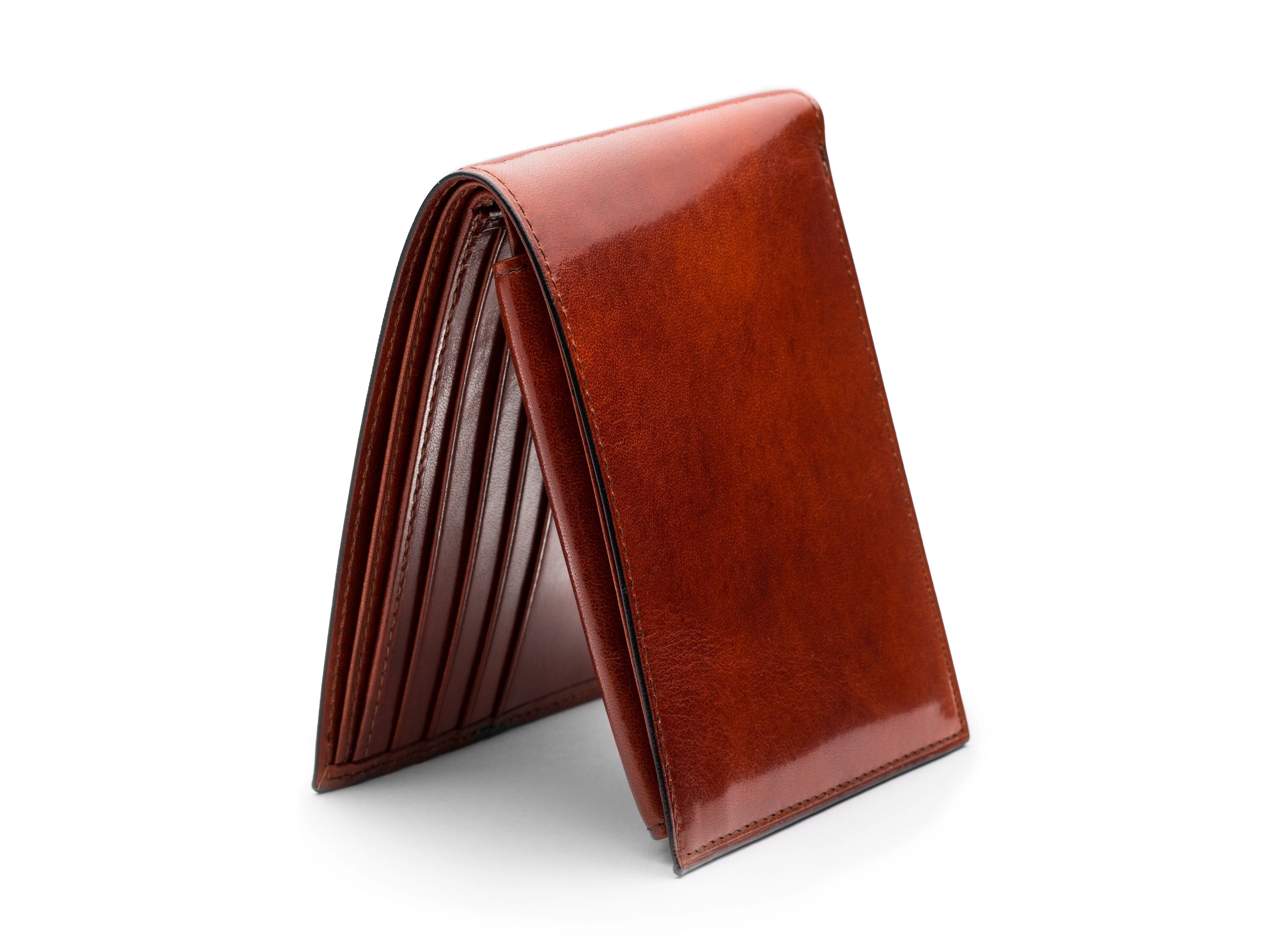 Old Leather Euro Credit Wallet w/ ID Passcase - Image 8