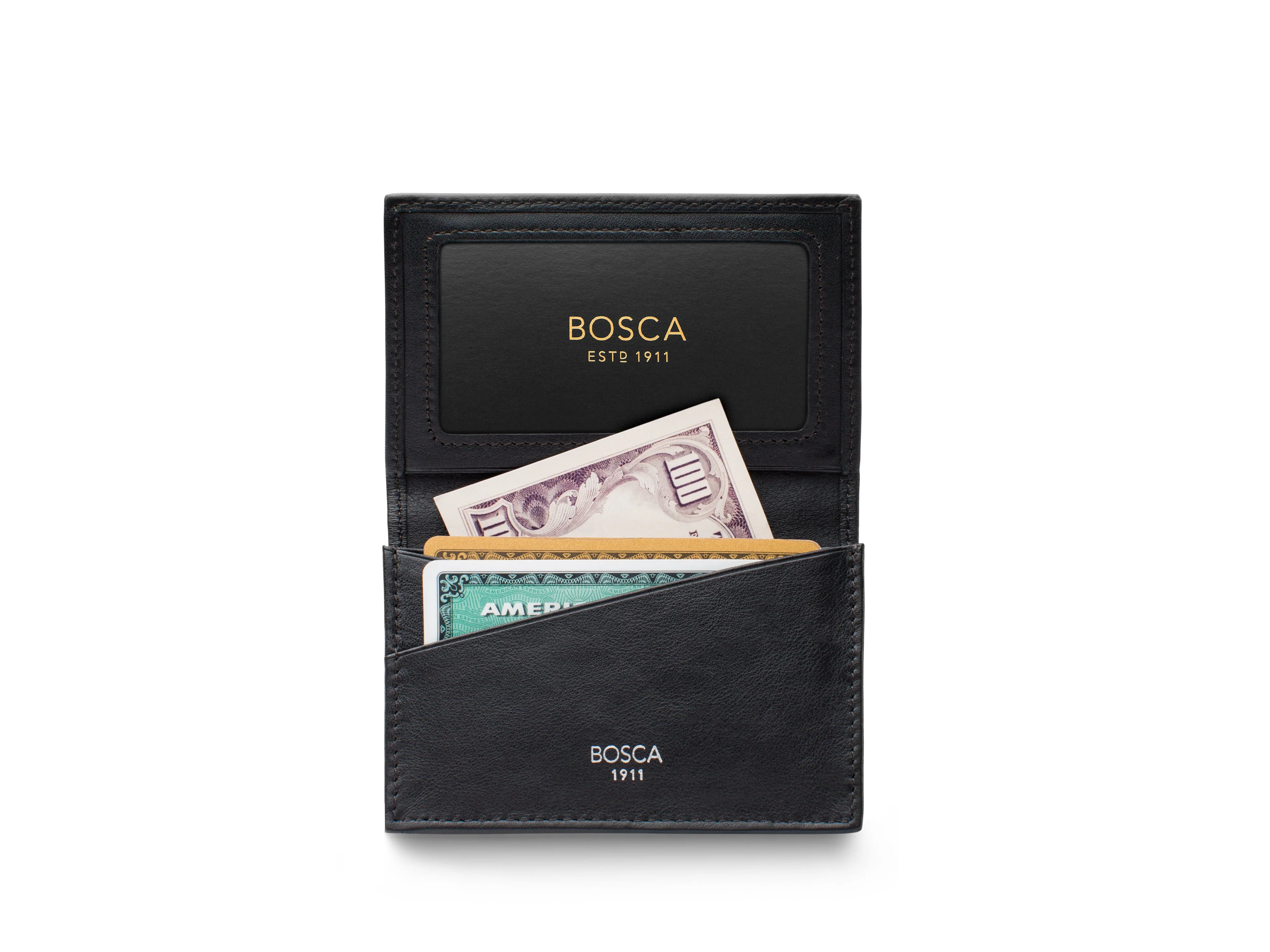 Nappa Vitello Full Gusset, 2 Pkt Card Case w/I.D. - Image 6