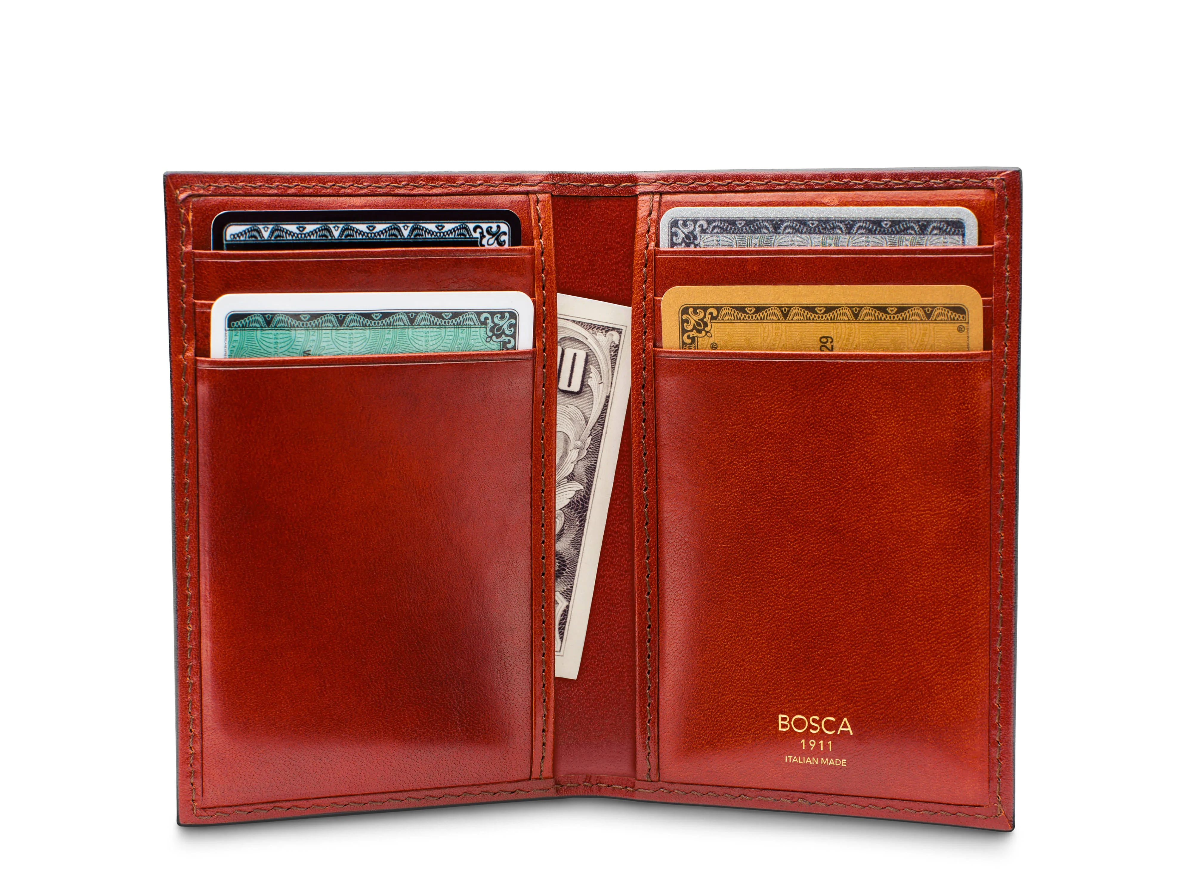 Italia Old Leather Vertical Card Case - Image 13
