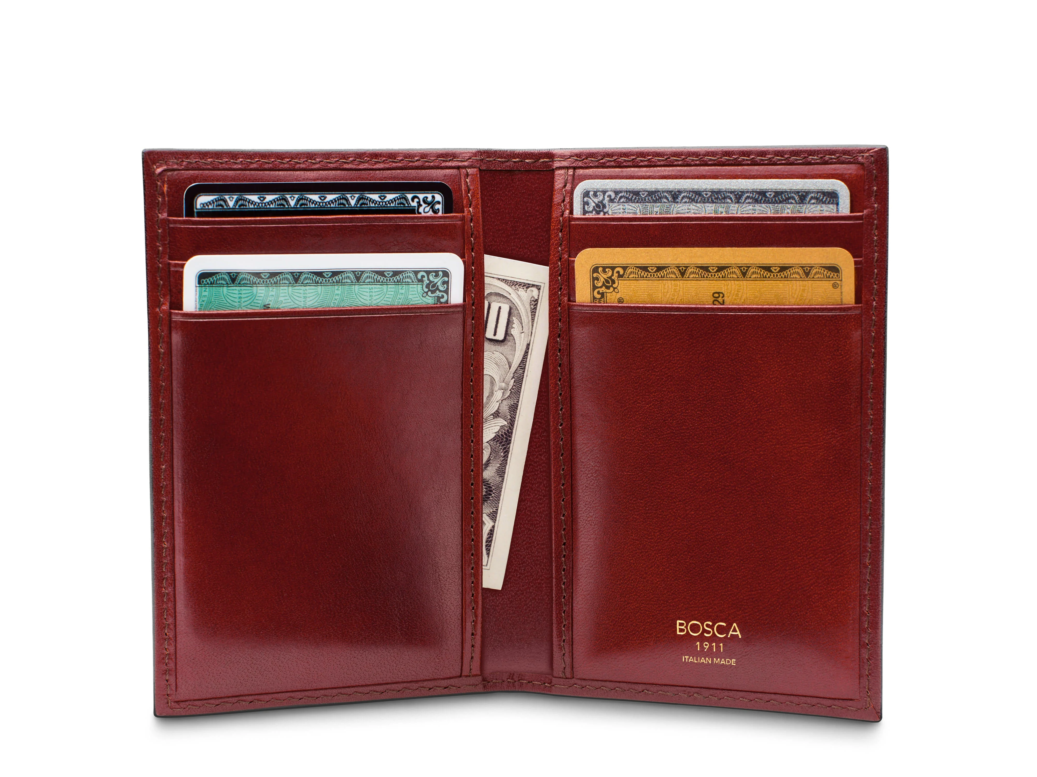 Italia Old Leather Vertical Card Case - Image 18