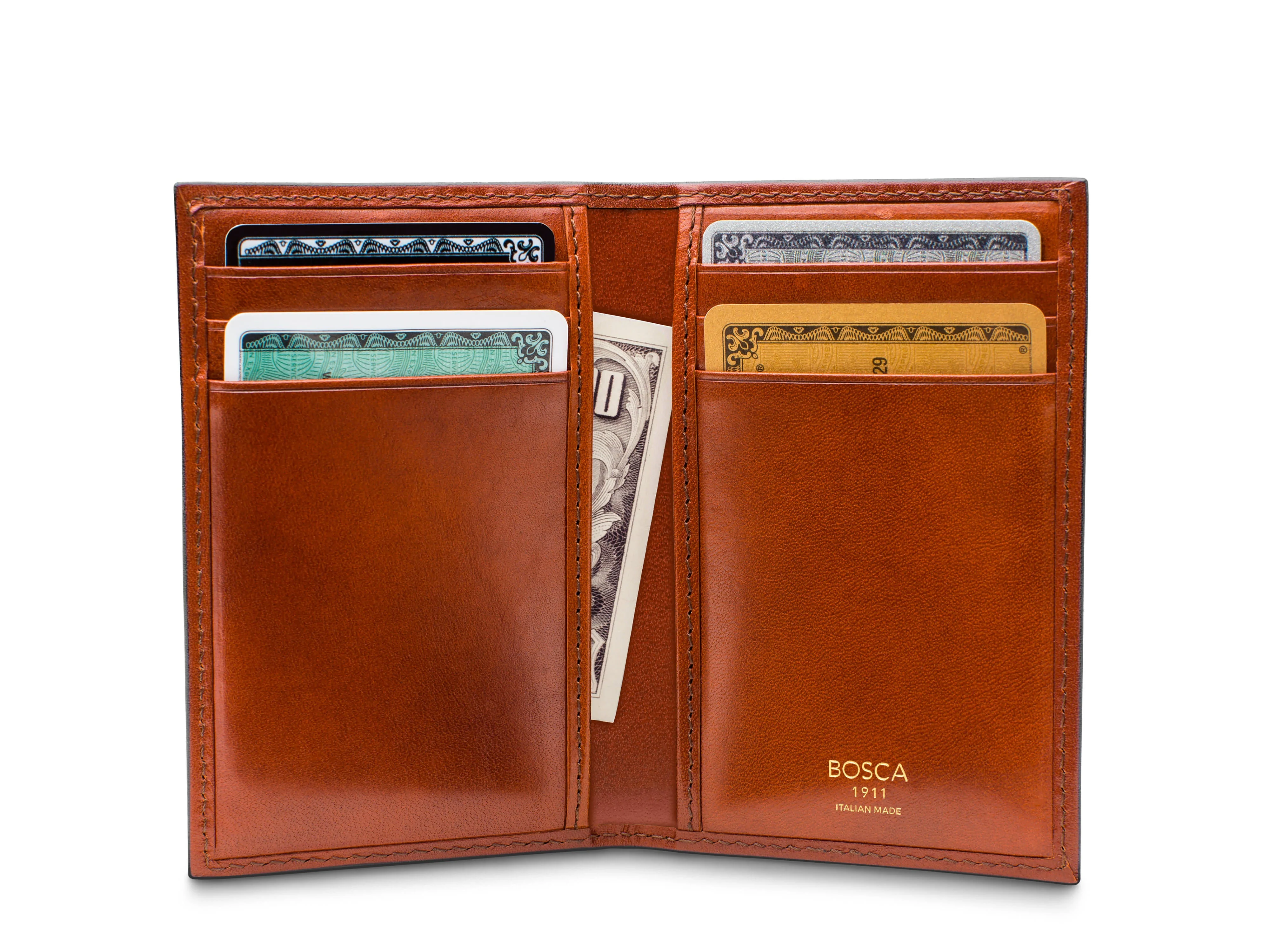Italia Old Leather Vertical Card Case - Image 8