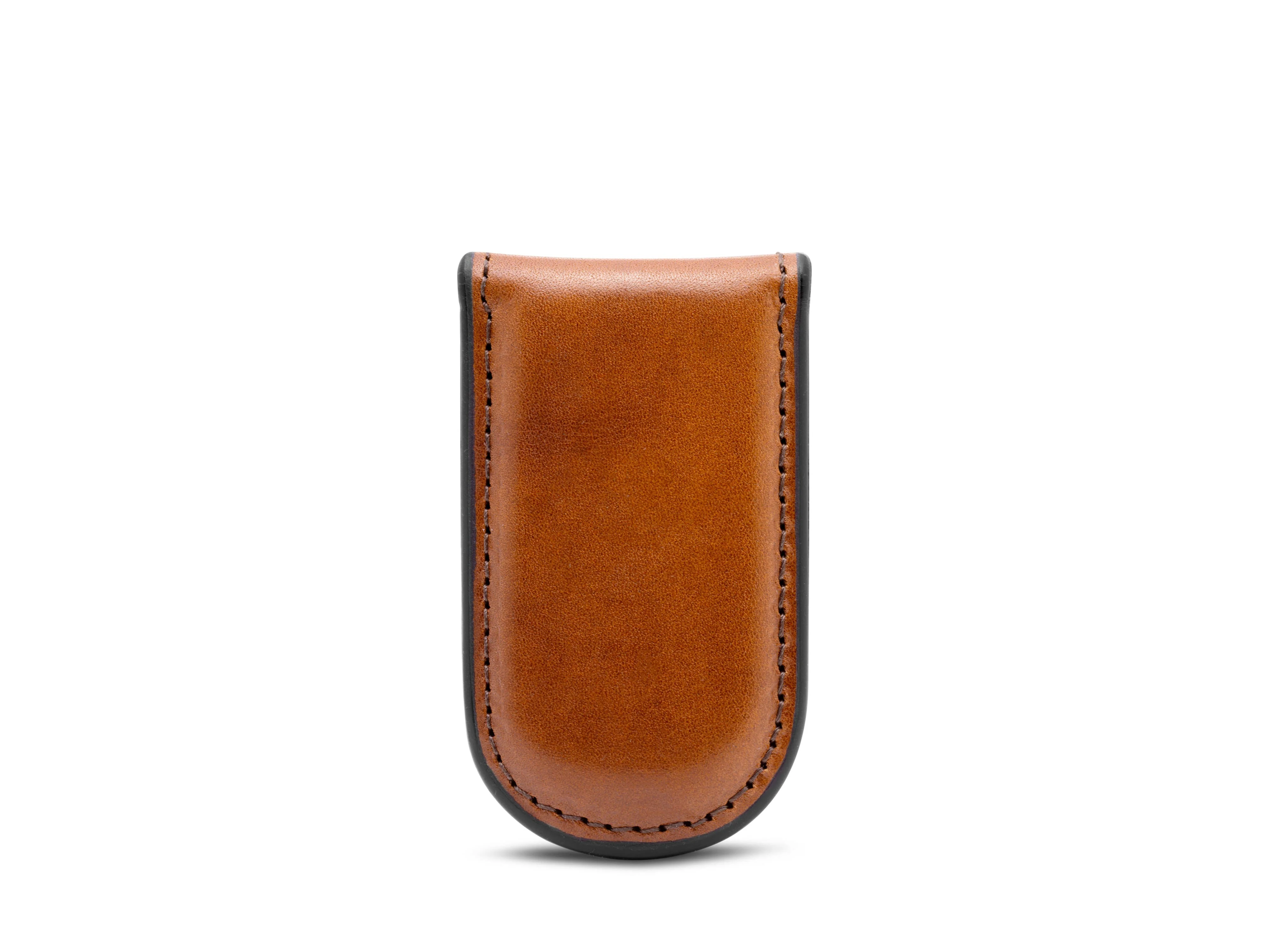 Old Leather Magnetic Money Clip - Image 4