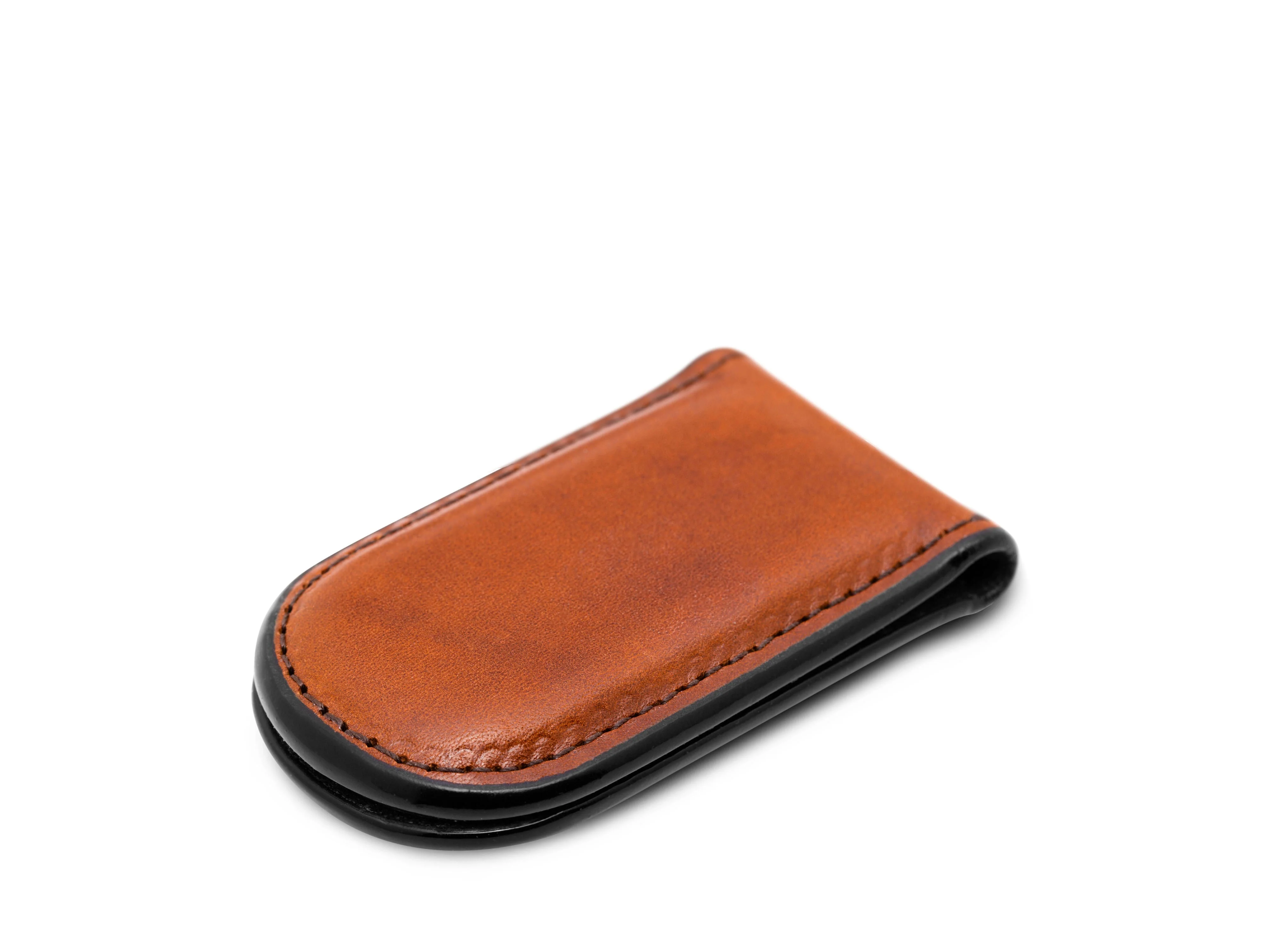 Old Leather Magnetic Money Clip - Image 5
