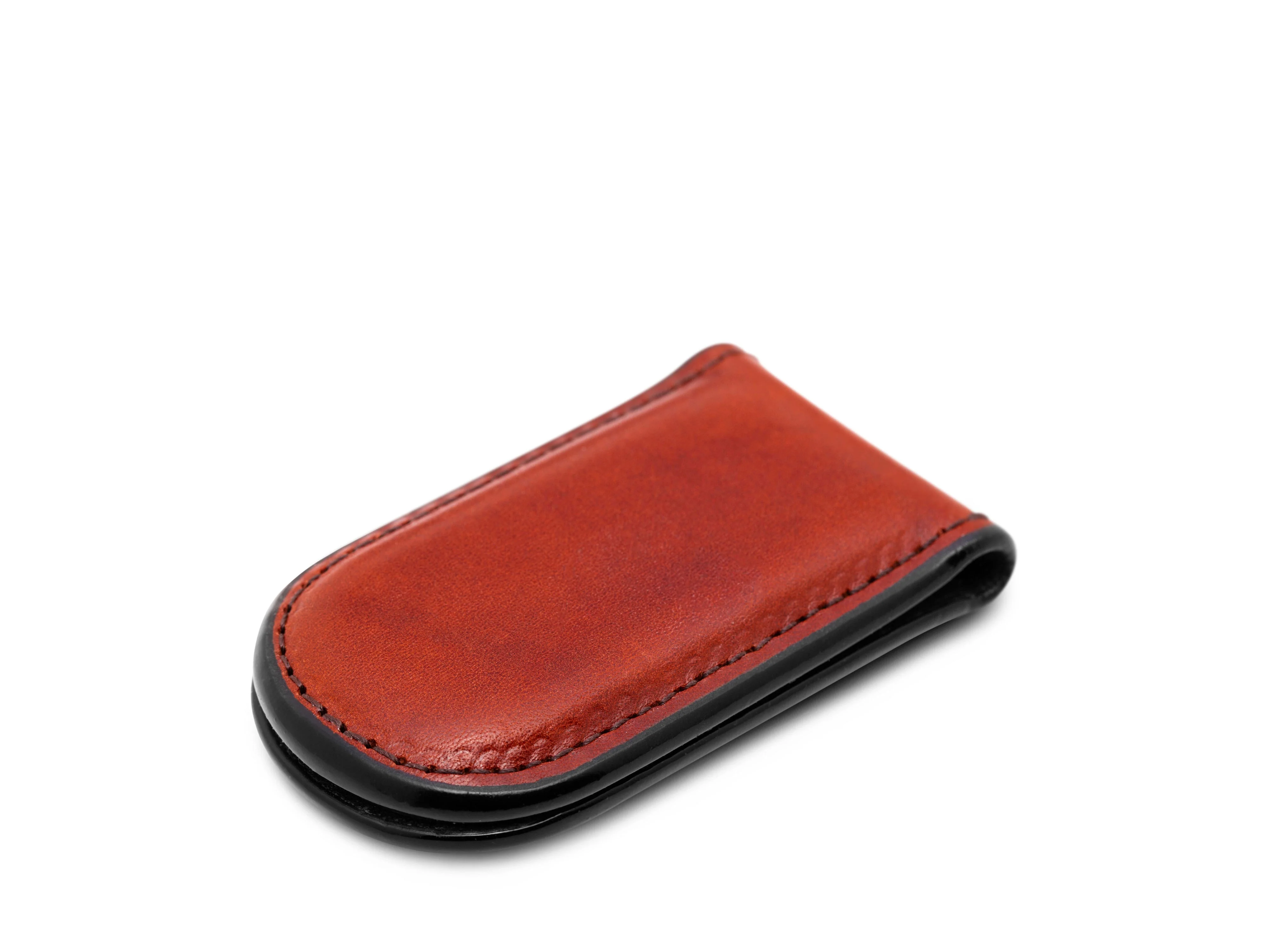 Old Leather Magnetic Money Clip - Image 9
